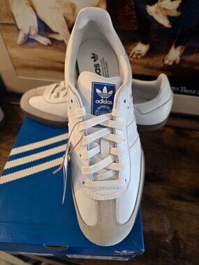 Adidas Originals Samba OG (FTWR WHITE/FTWR WHITE/GUM5) Men's Shoes SZ 10 IE3439